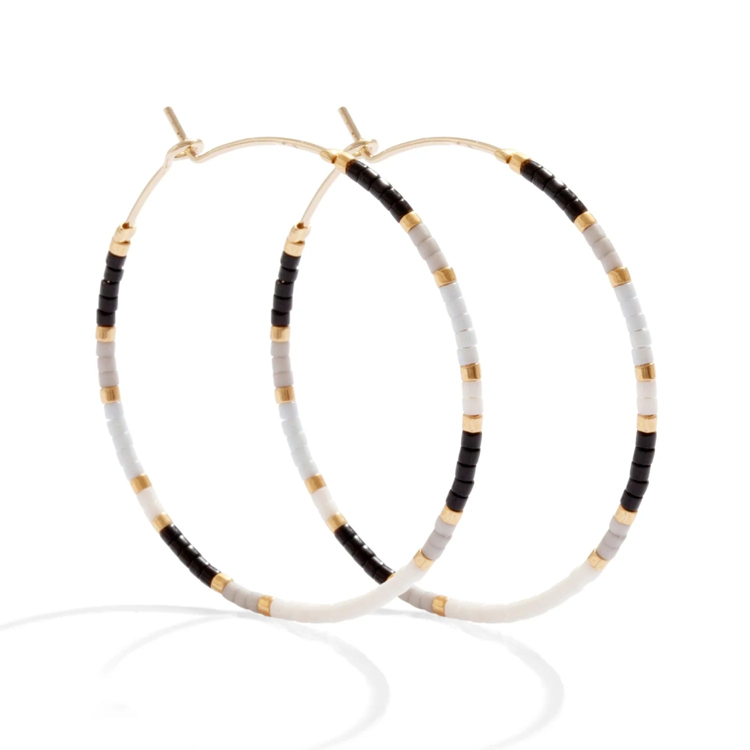 Splendid Iris Miyuki Delica Hoop Earrings