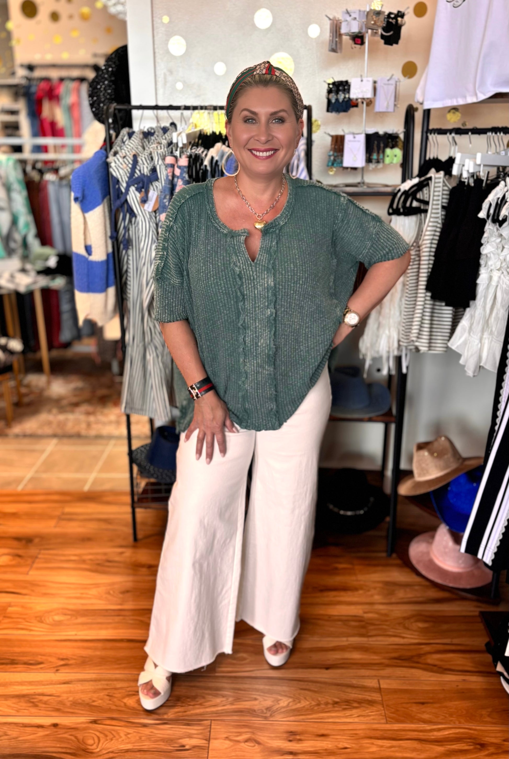 Terre by Easel Ribbed Short Sleeve Tee