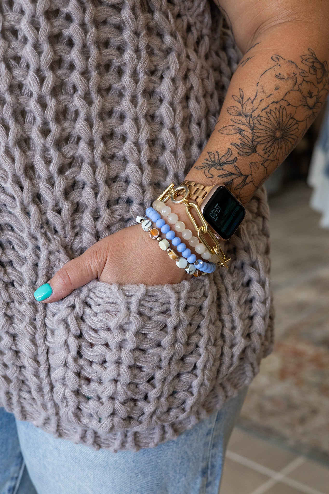 Loretta Oversized Button Down Top - Italian Chunky Knit