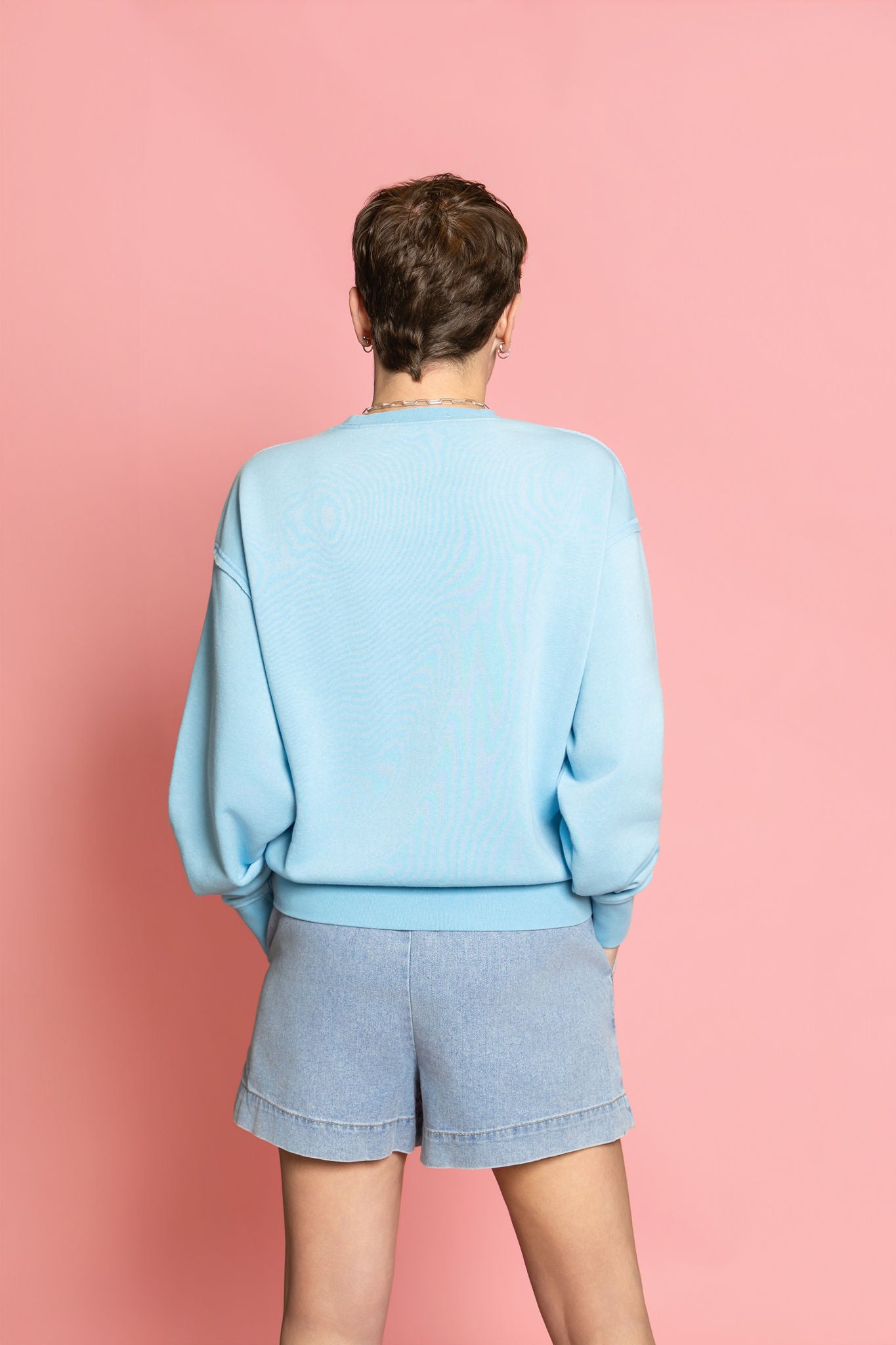 Raw Edge Detail Burnout Softest Sweatshirt