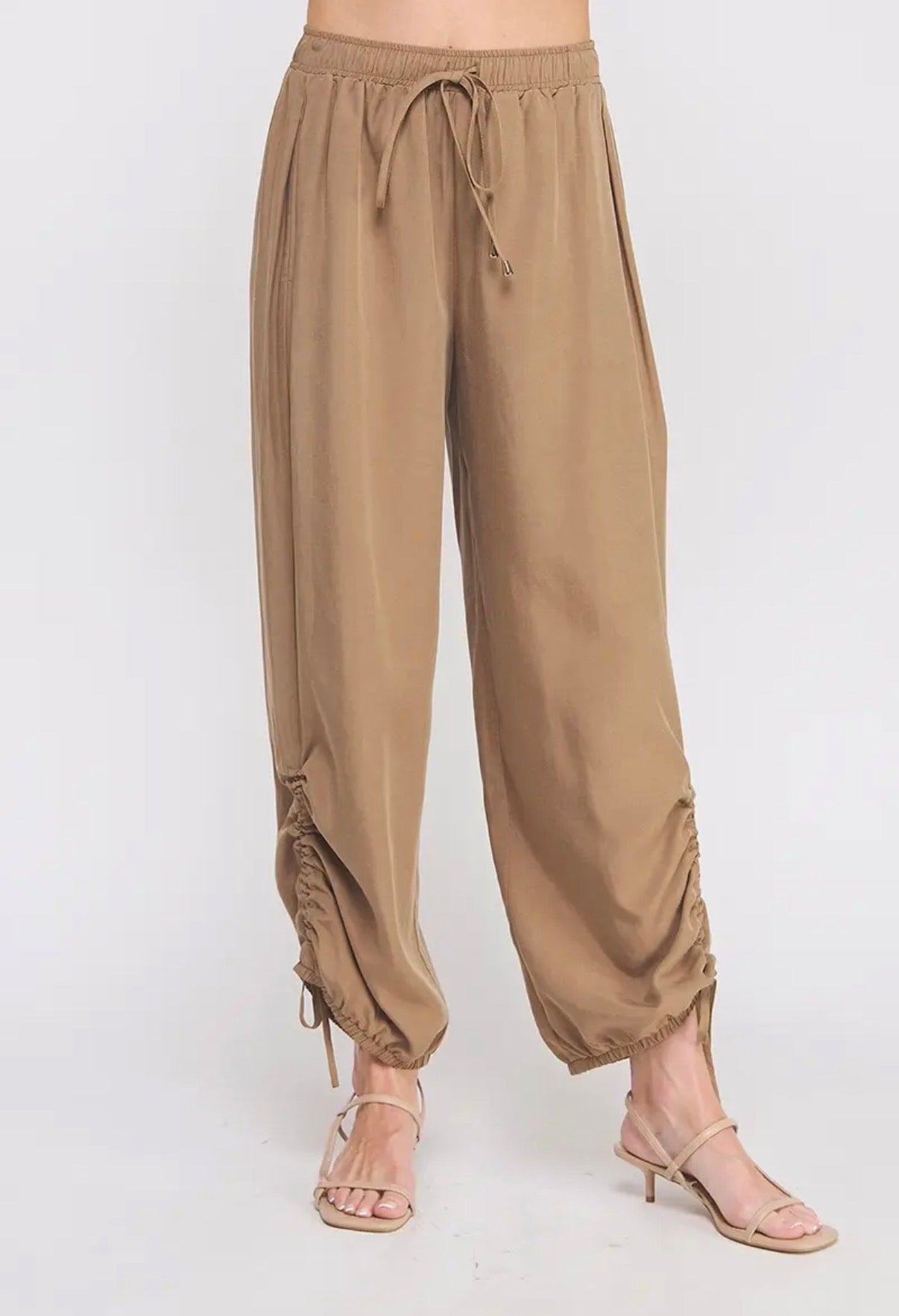 Marley Drapey Twill Adjustable Scrunch Jogger