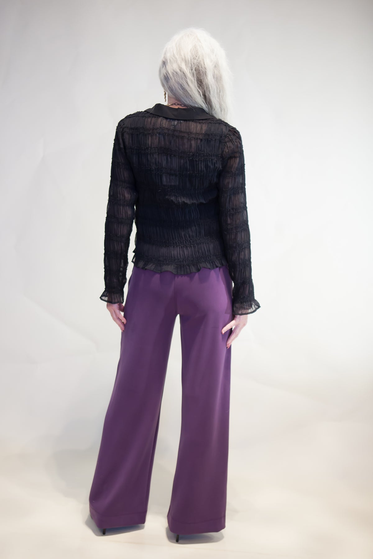 Solange Sheer Button Down Shirt