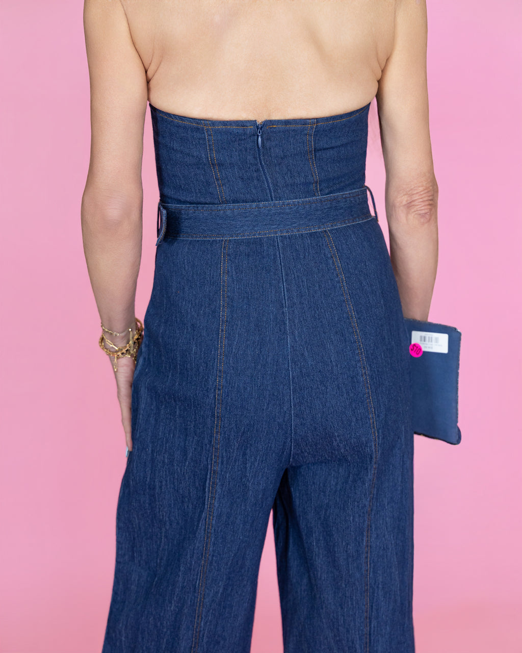 Square-Neck Halter Wide-Leg Jumpsuit