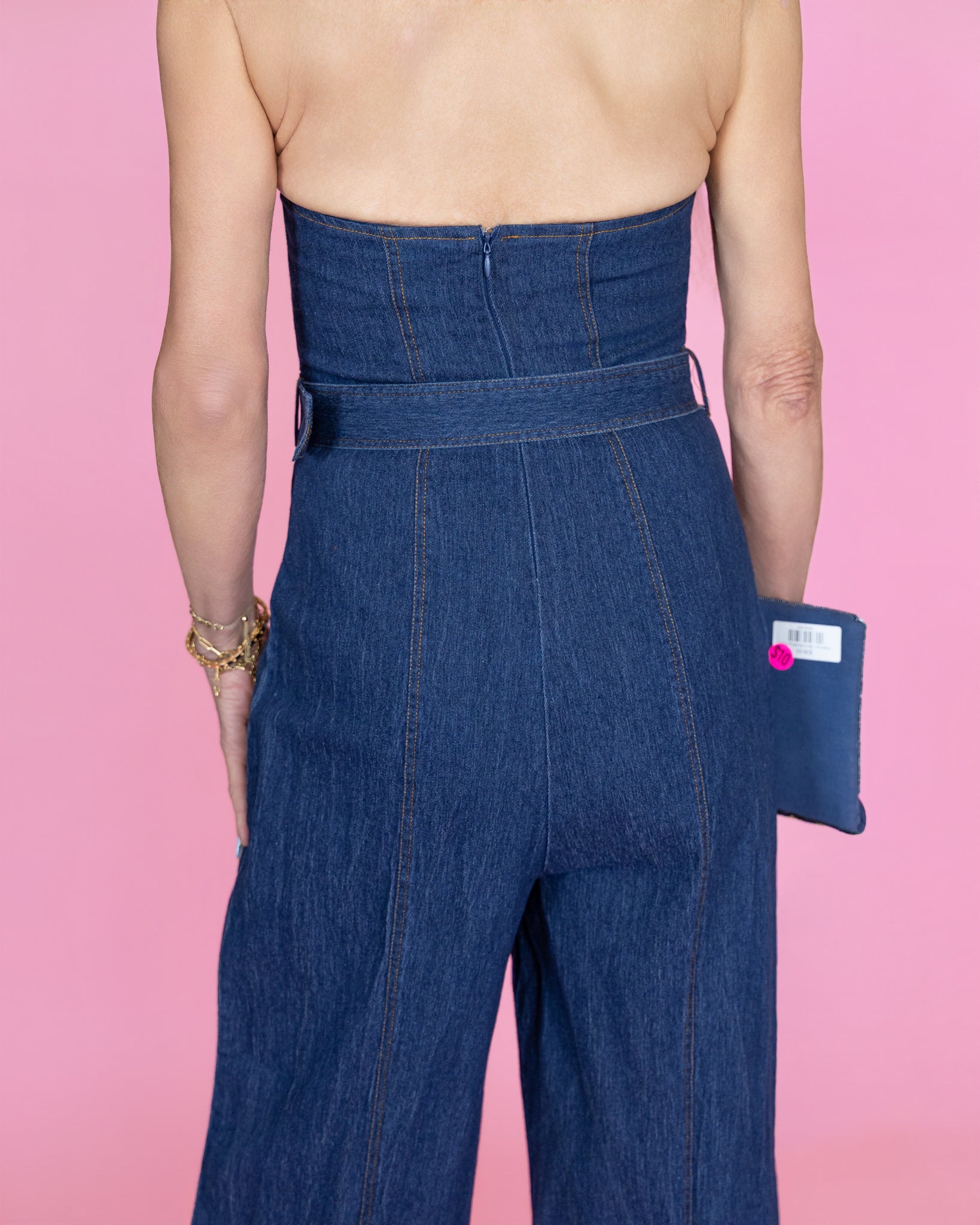 Square-Neck Halter Wide-Leg Jumpsuit