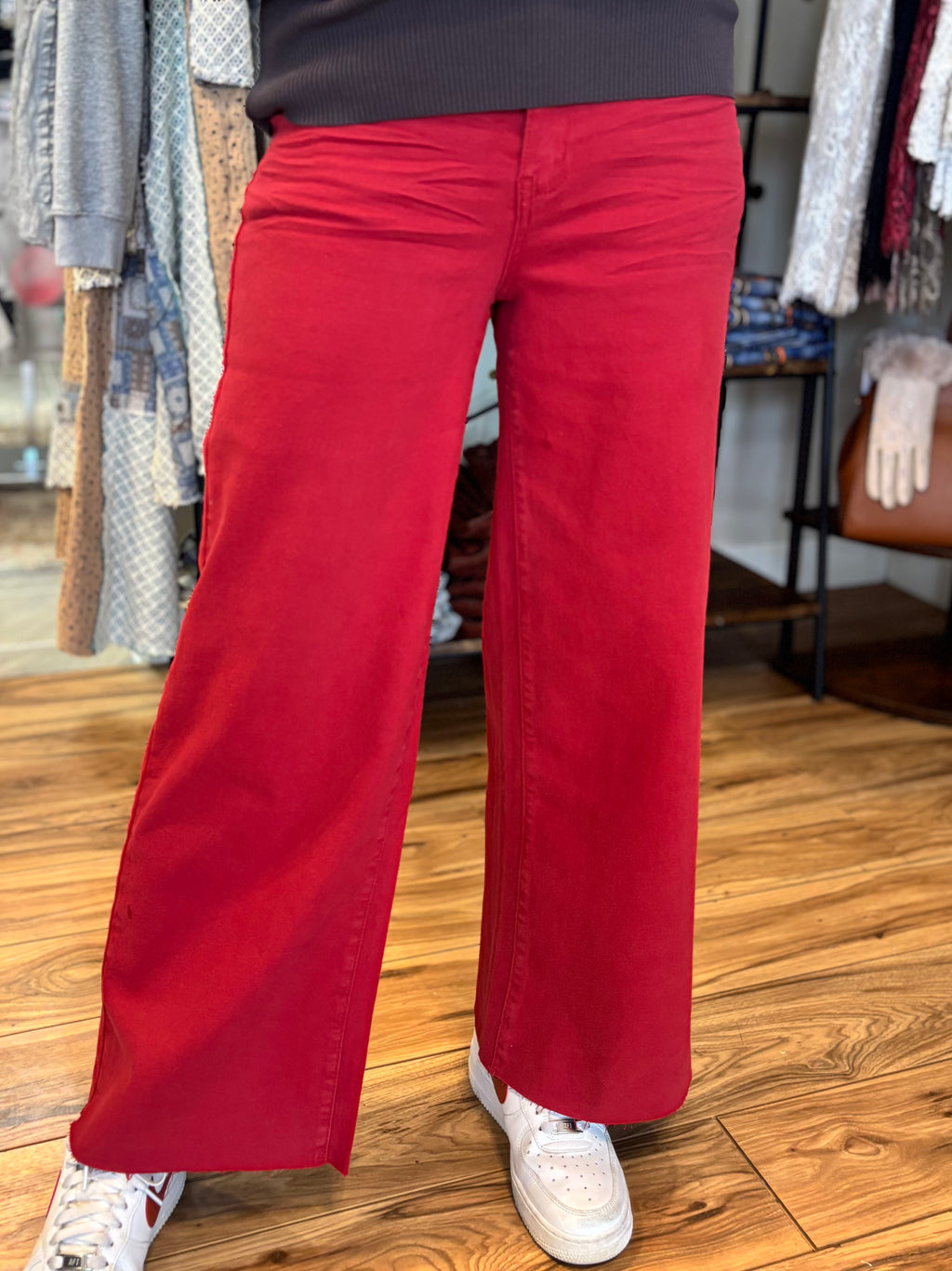 Easel Soft Mineral Wash Wide Leg Pants
