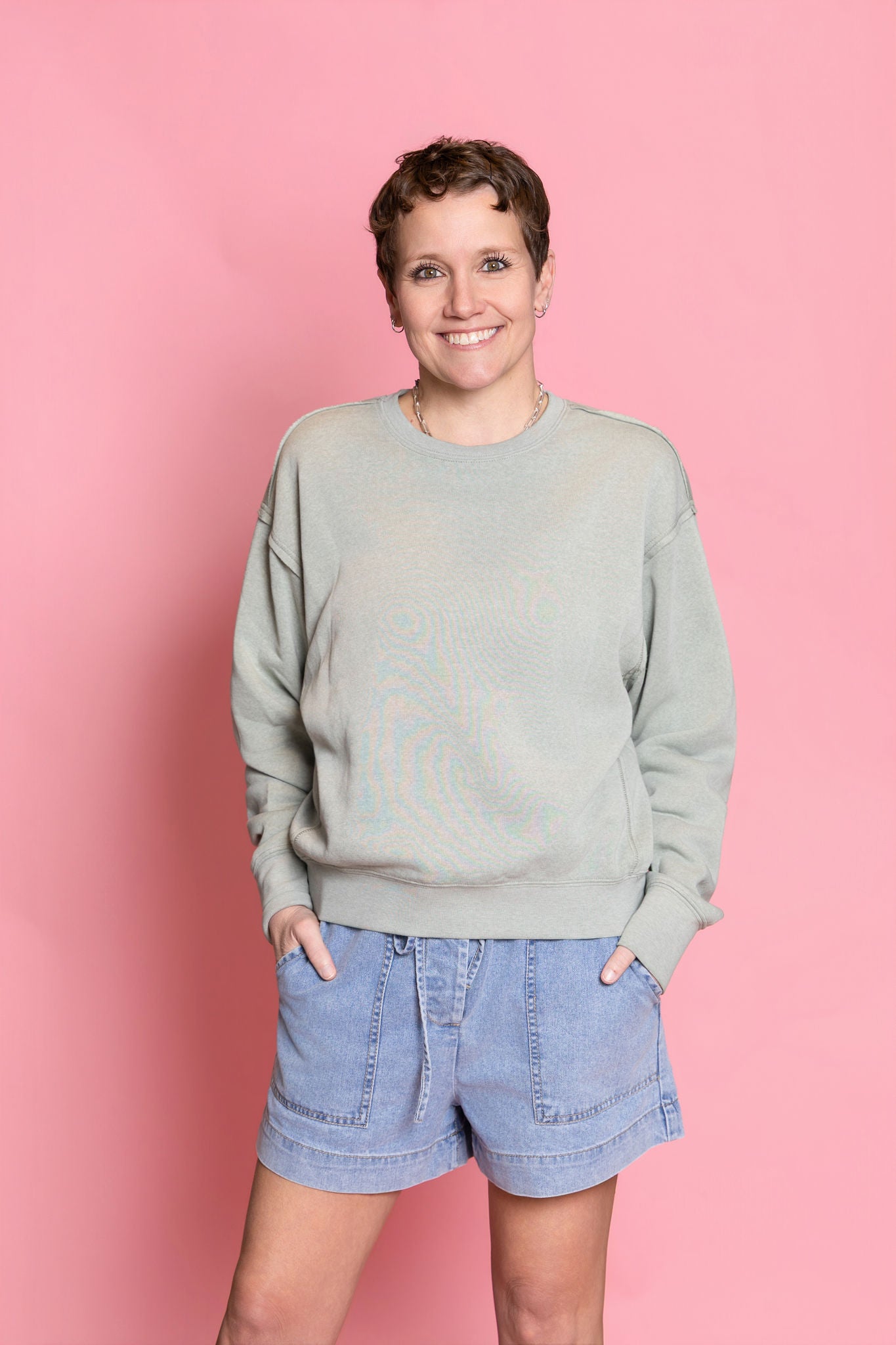 Raw Edge Detail Burnout Softest Sweatshirt