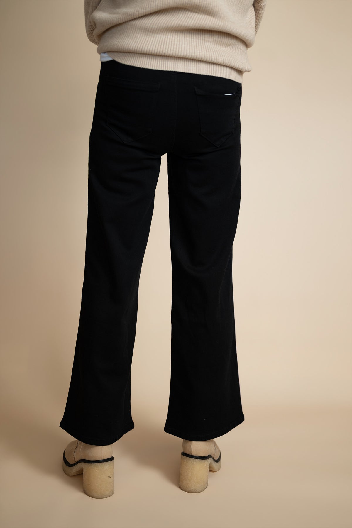 Petite Perfect Black Wide Leg Jeans