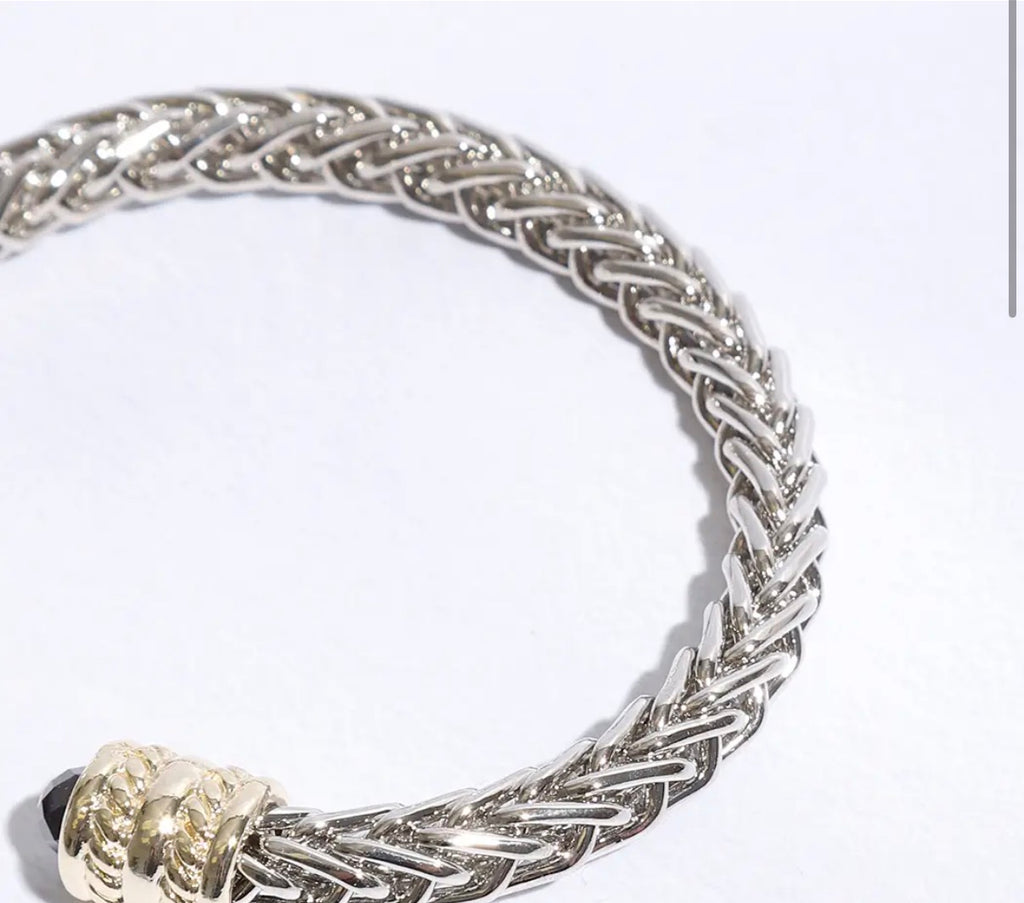 Ponytail Gemmed Out Bangle Bracelet