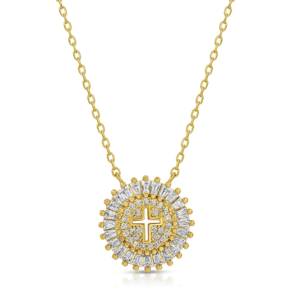 Shimmering Cross Necklace