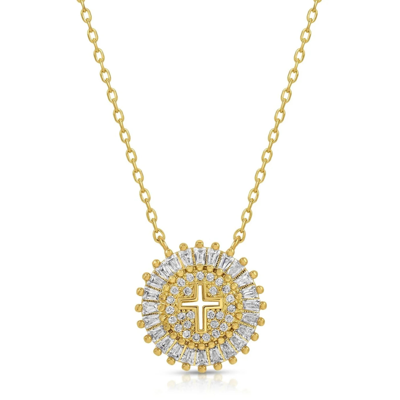 Shimmering Cross Necklace