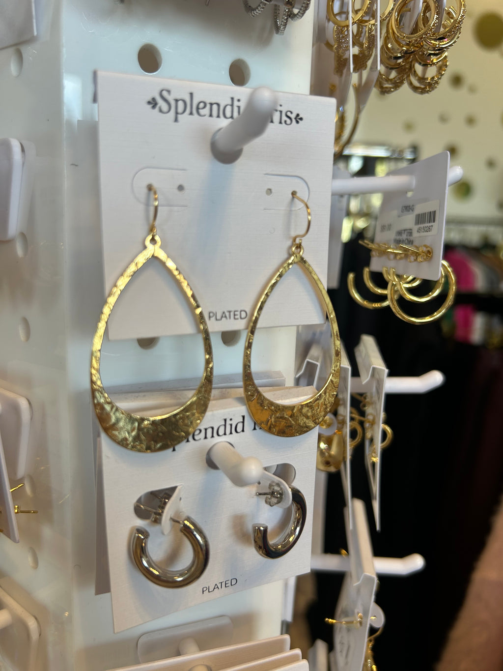 Splendid Iris Gold Plated Teardrop Earring