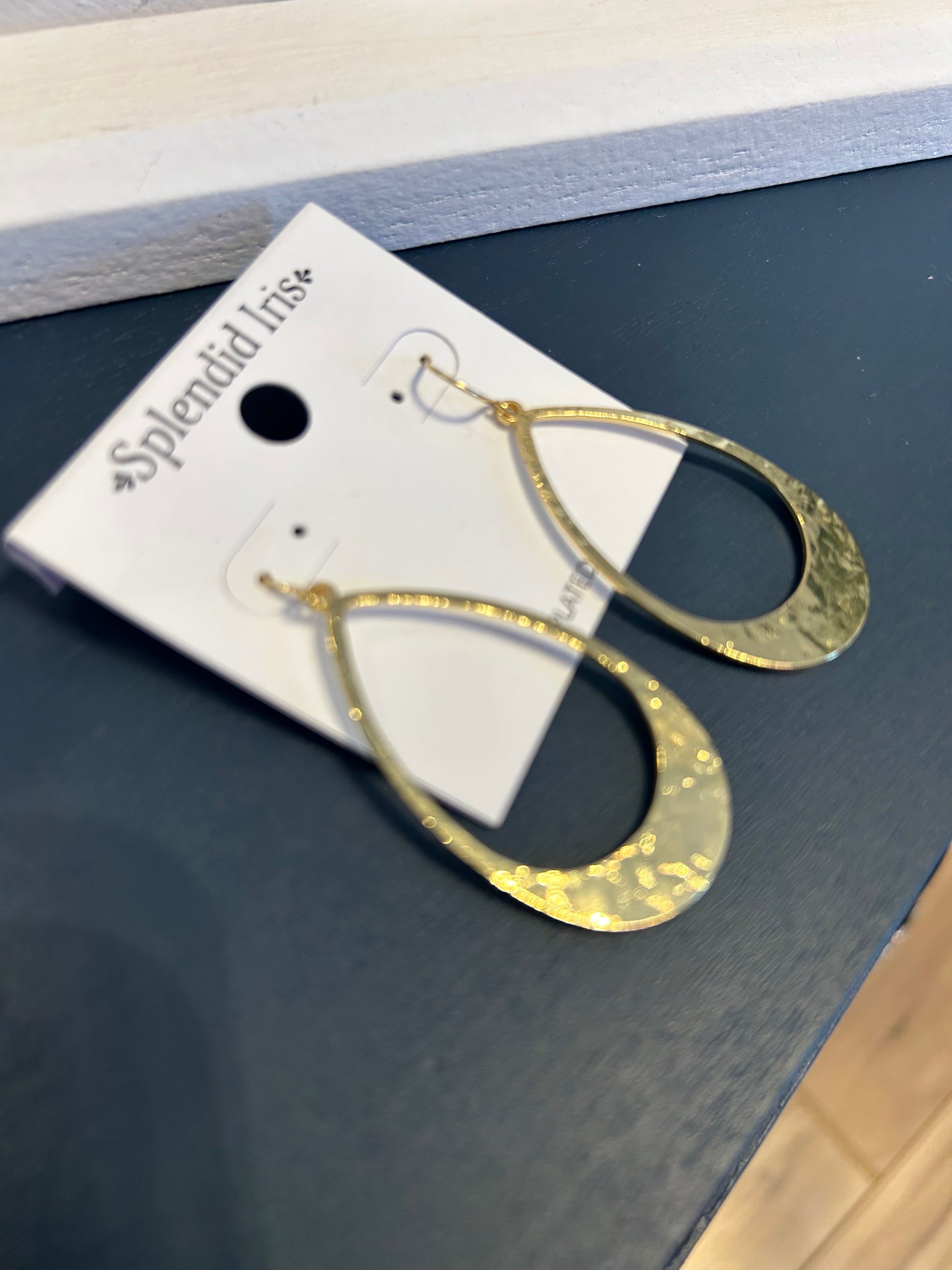 Splendid Iris Gold Plated Teardrop Earring