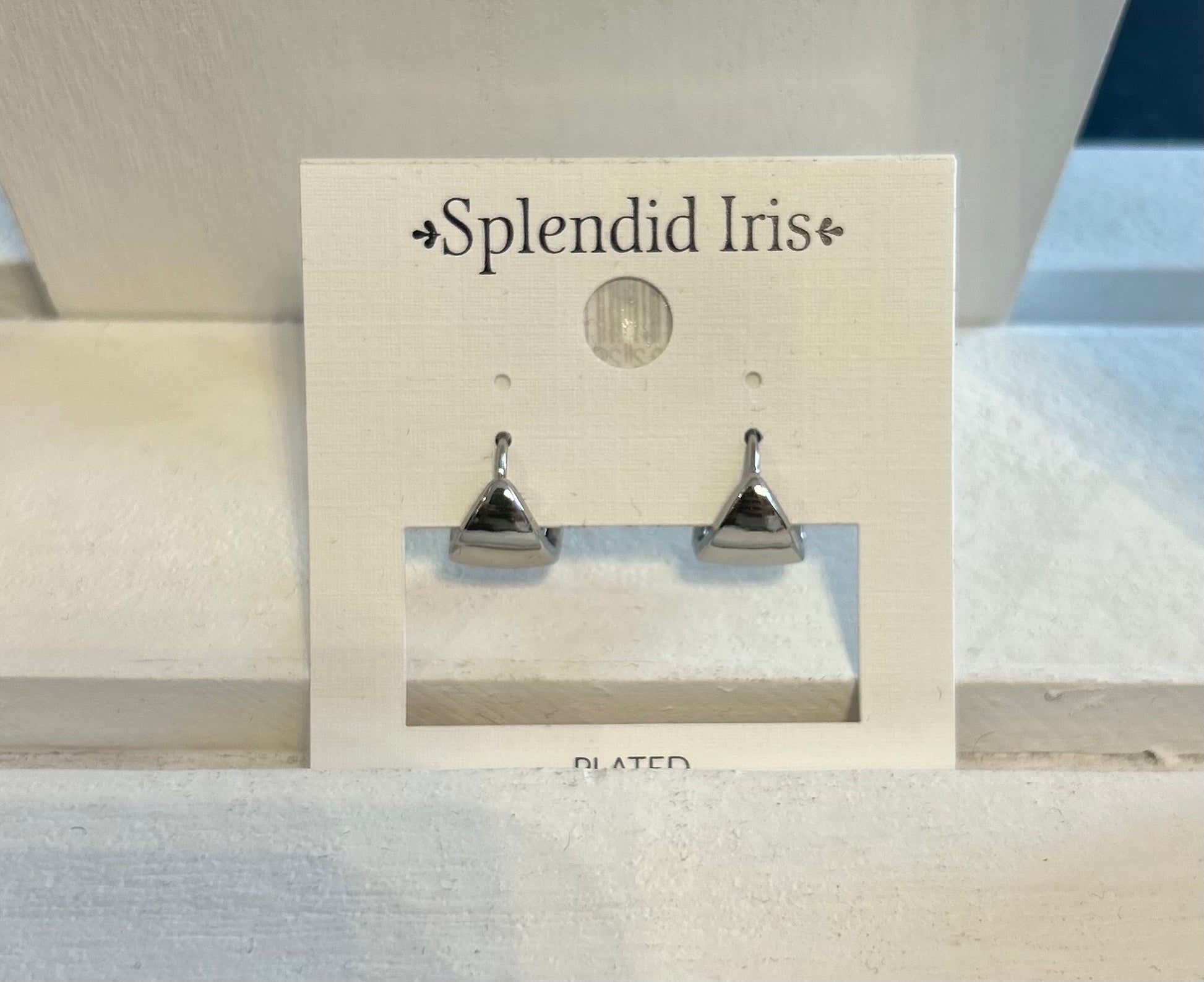 Splendid Iris Triangle Hoop Earring