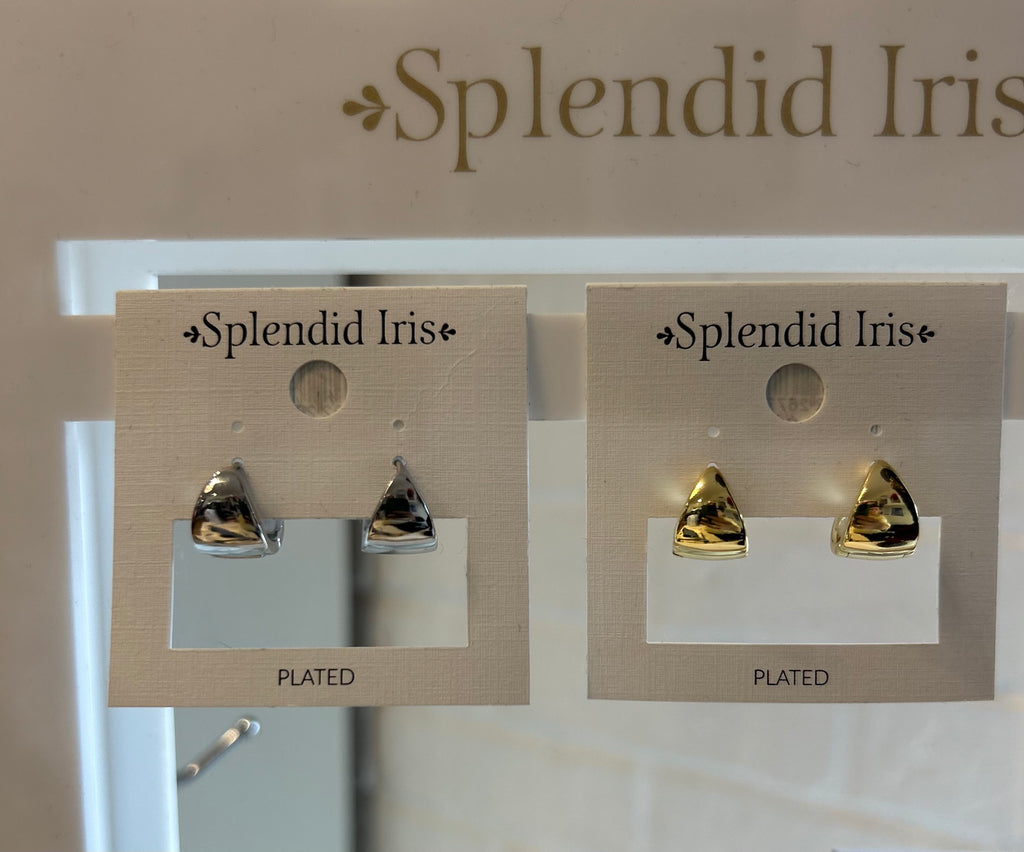 Splendid Iris Triangle Hoop Earring