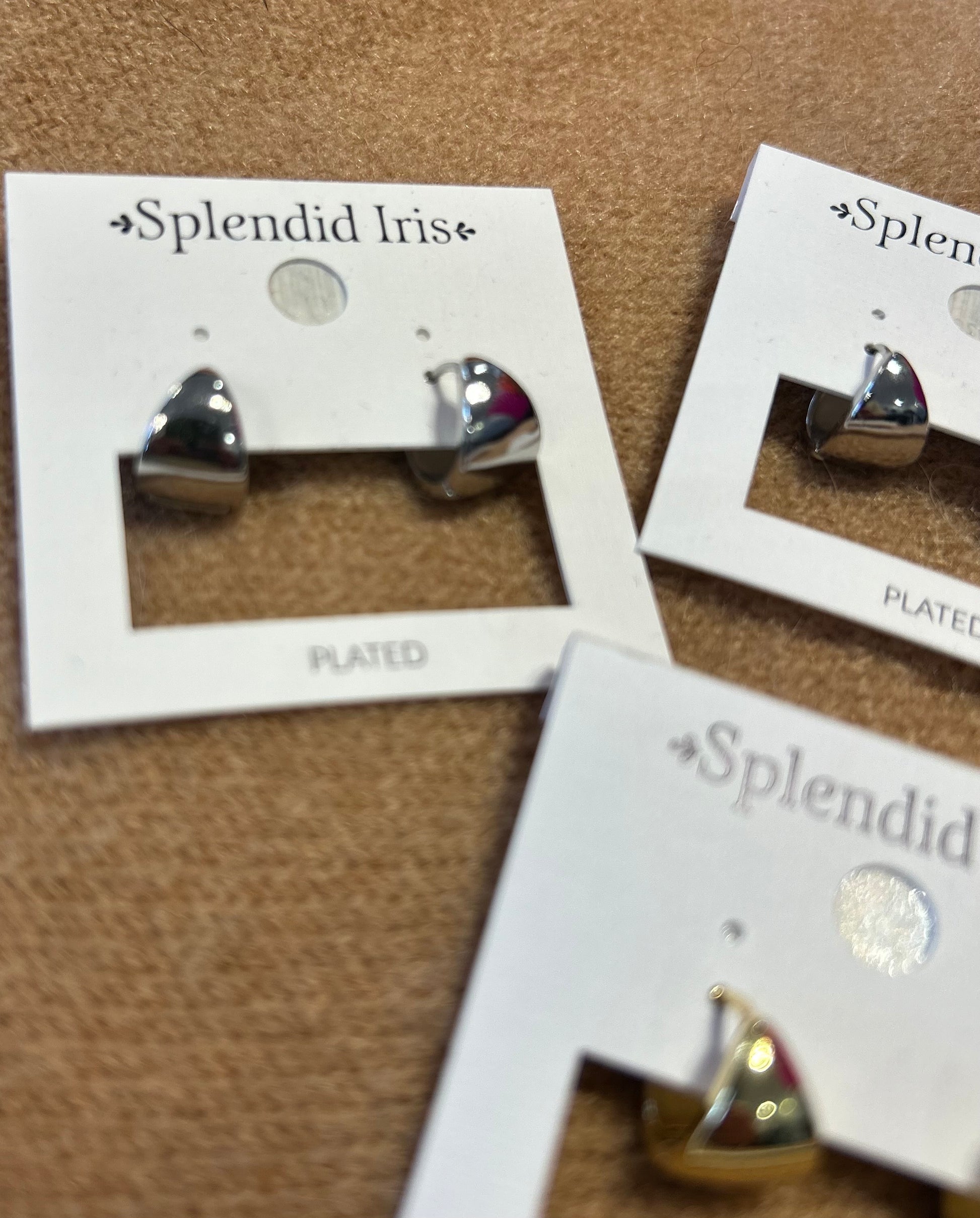 Splendid Iris Triangle Hoop Earring
