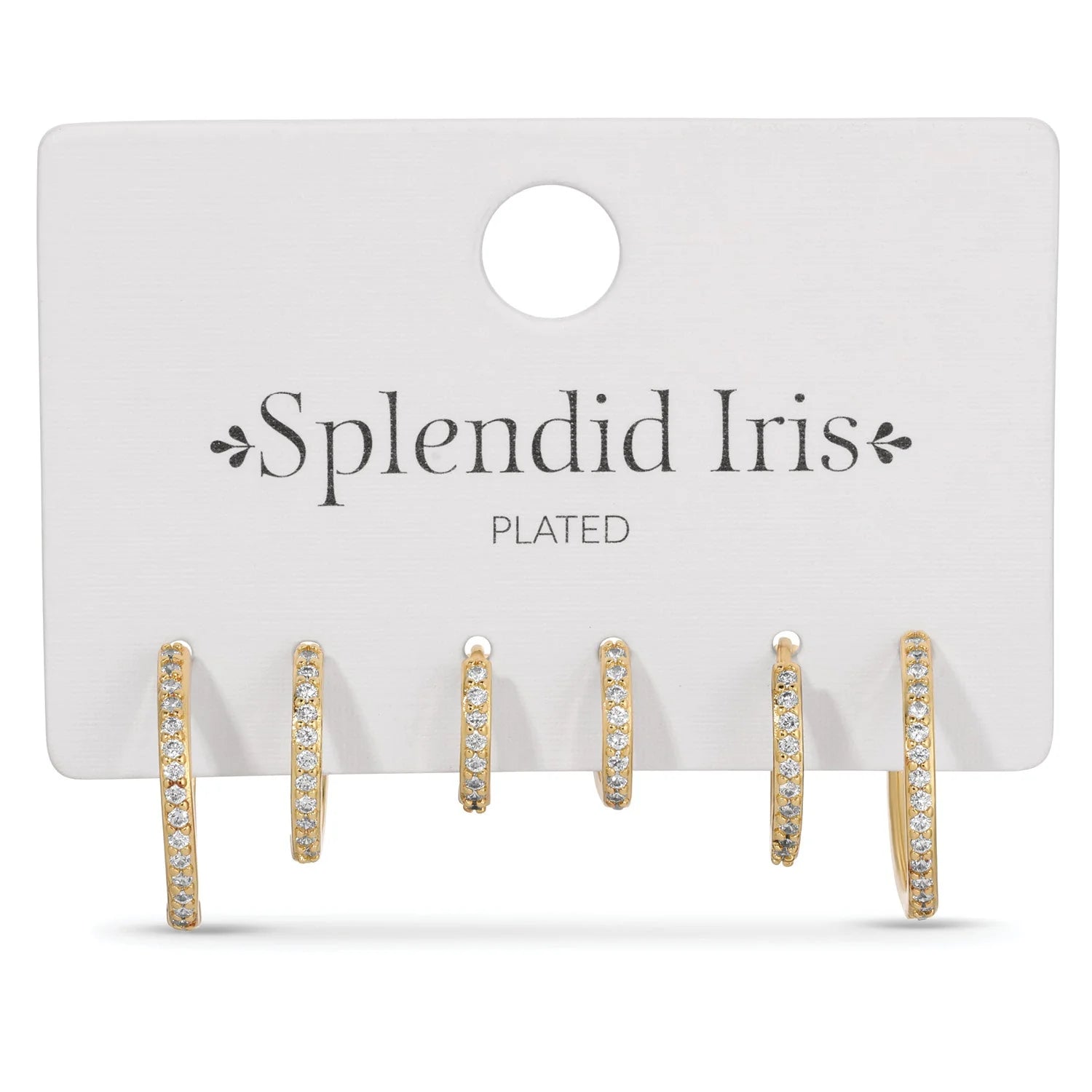 Splendid Iris Combo 3 - Delicate Pave Huggies