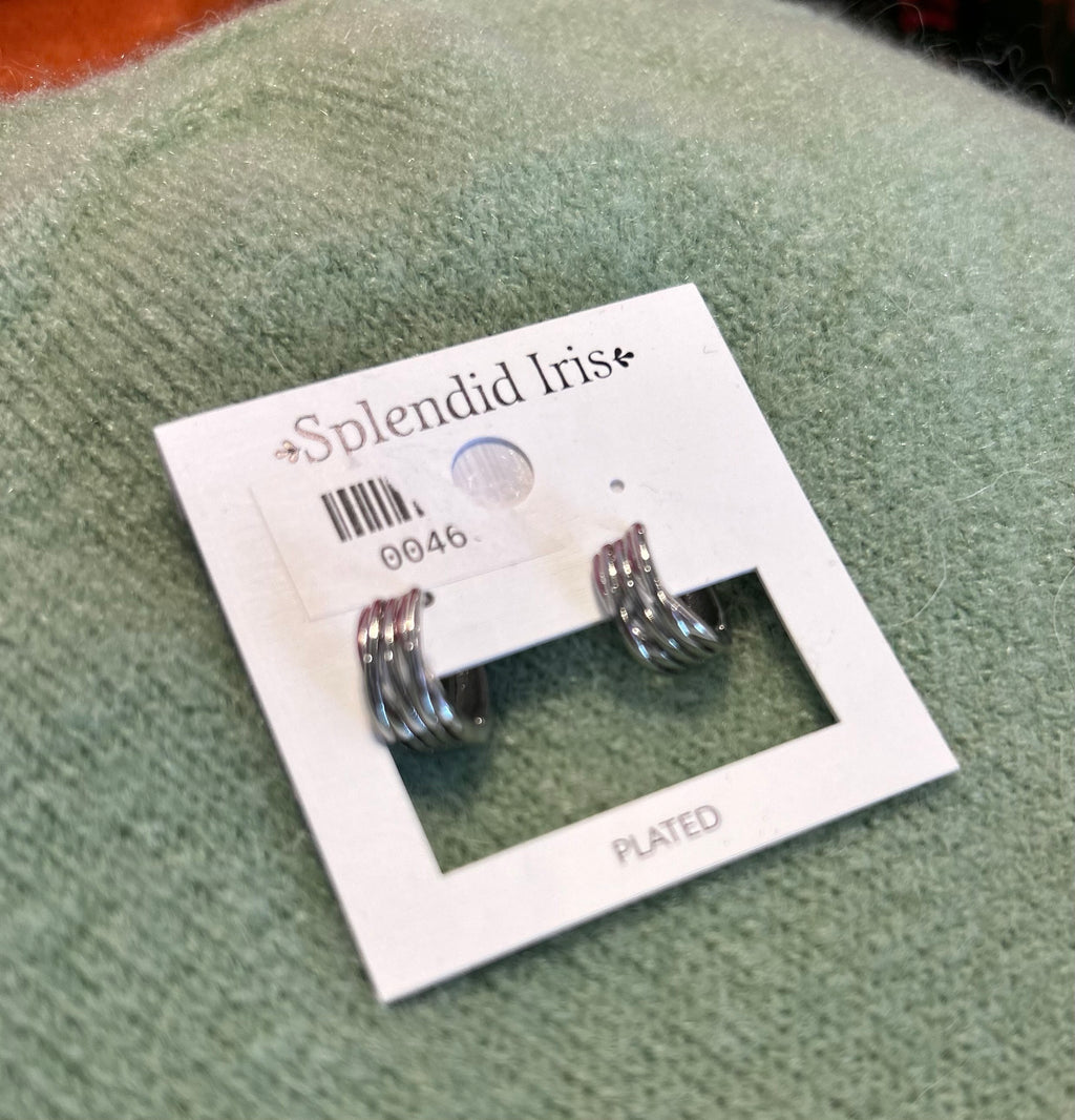 Splendid Iris Small Billow Earrings