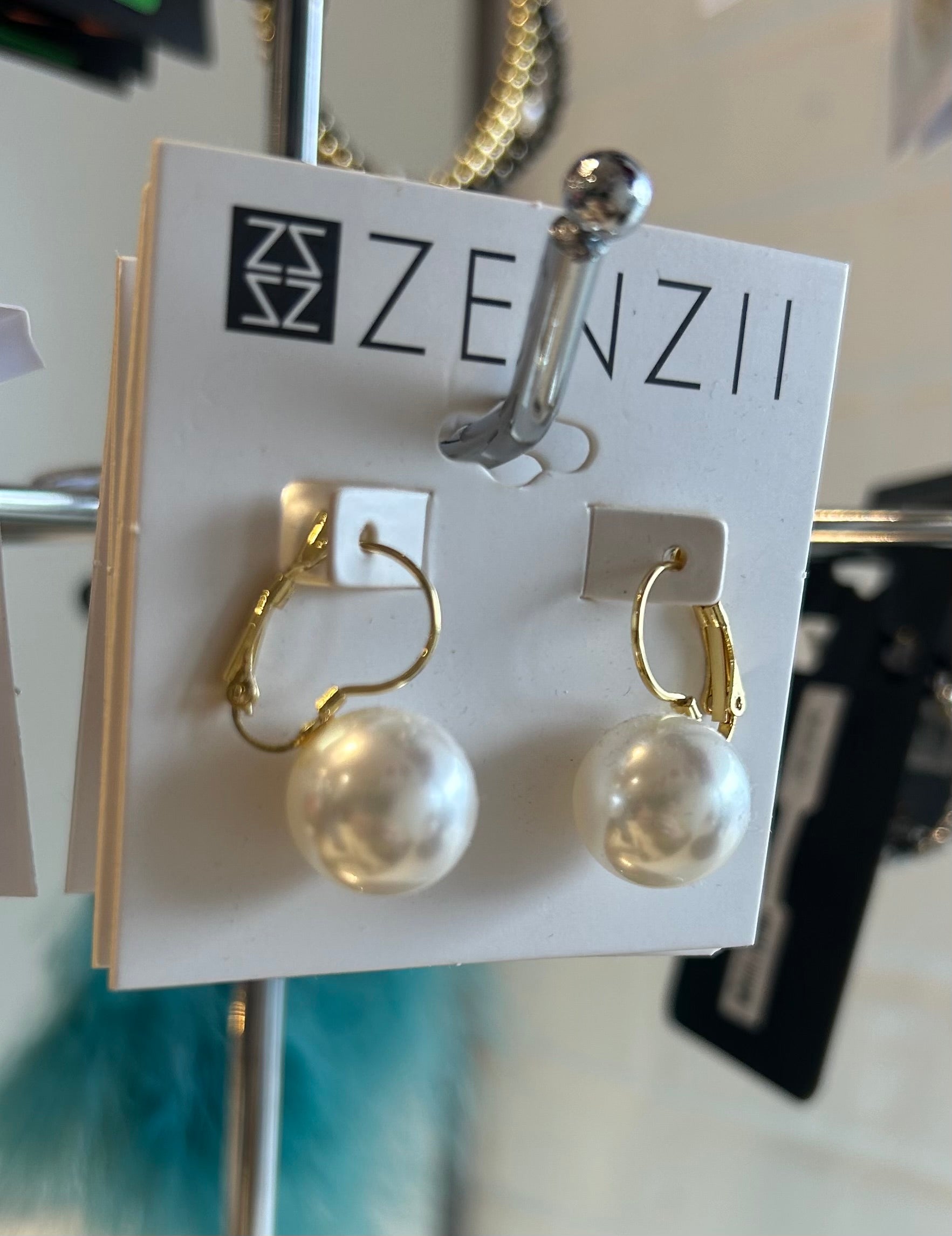 Gold Plated Pearl Drop Earrings