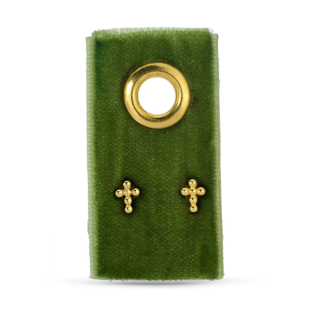 Petite Dot Cross Studs