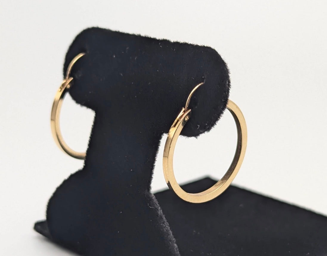 Royal Aura Gold Tone Hoop Earring