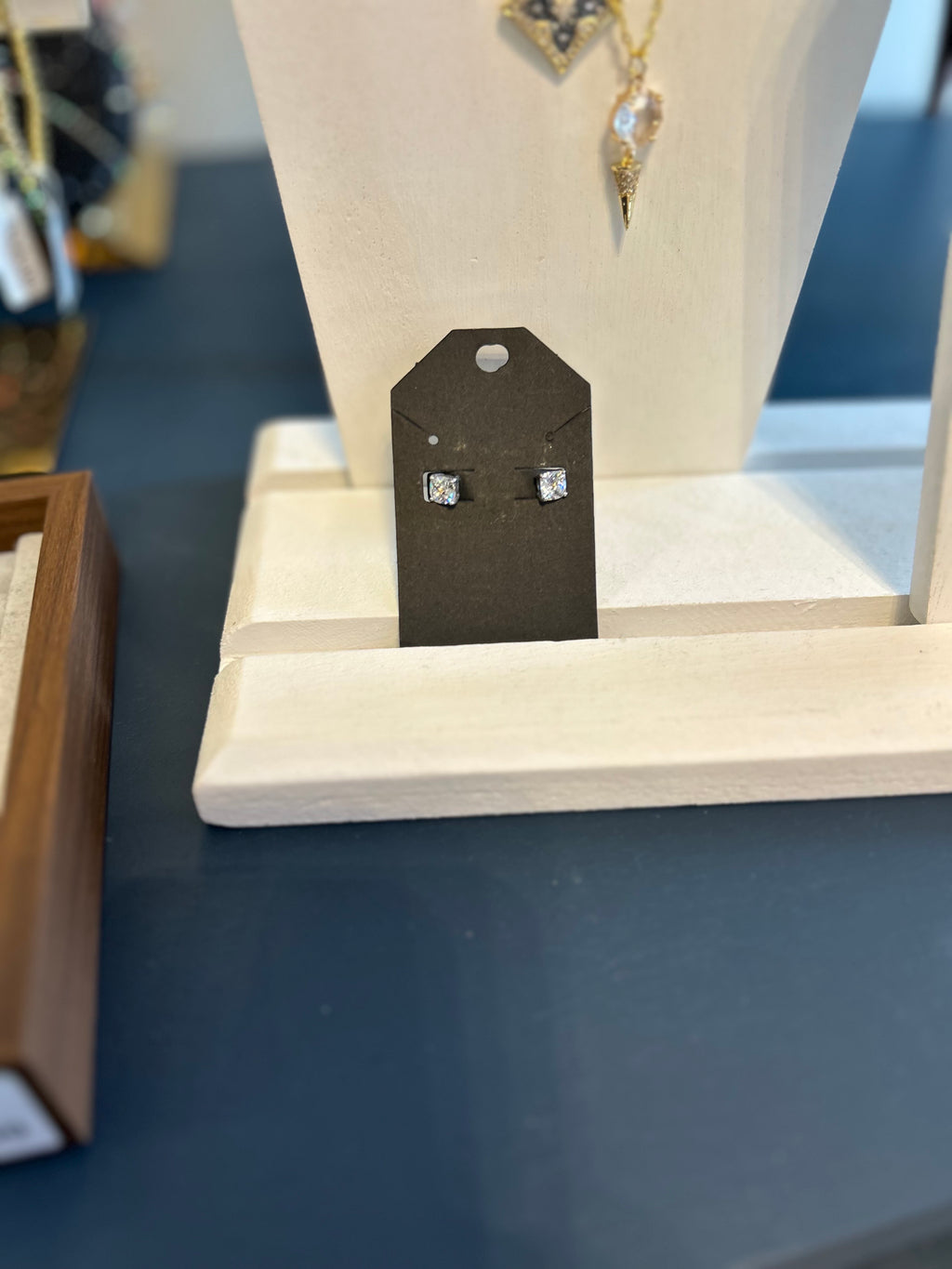 Square Princess Cut Stud Earrings