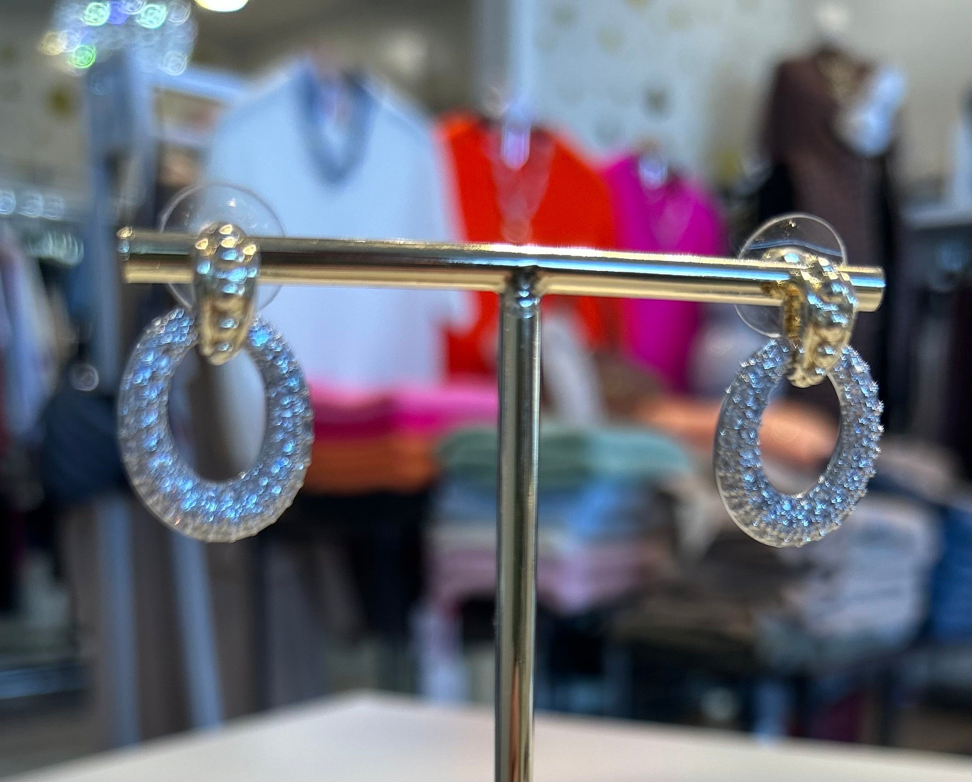 Gold and Diamond Knocker Earrings