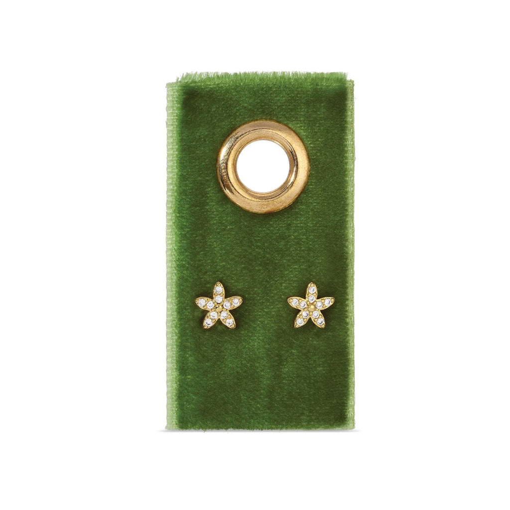 Pave Flower Studs