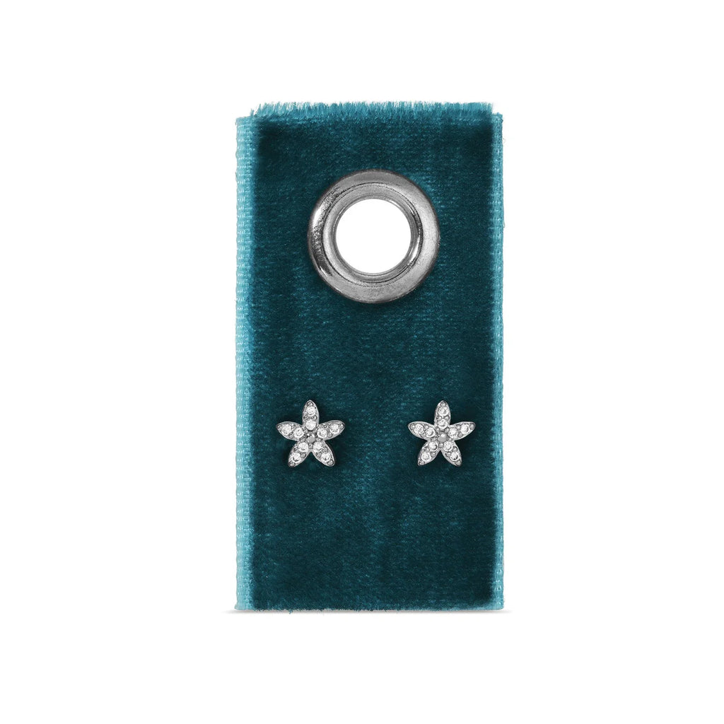 Pave Flower Studs