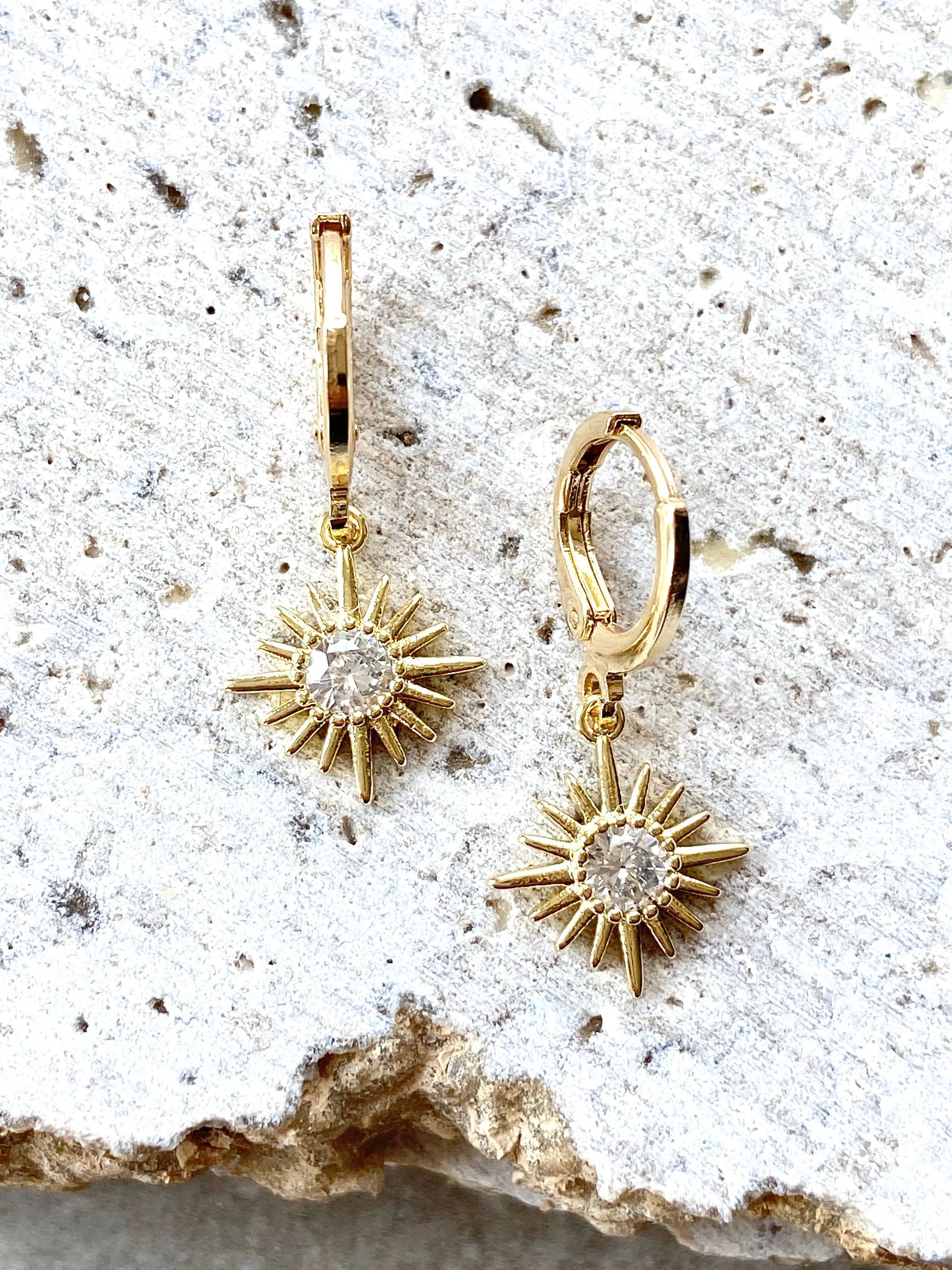 Crystal Sun Earrings