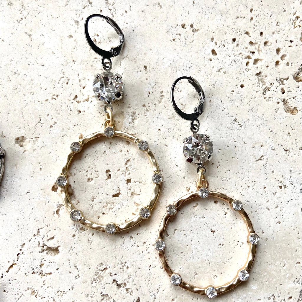 Crystal Hoop Earrings