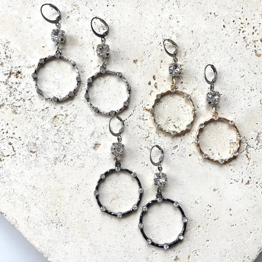 Crystal Hoop Earrings