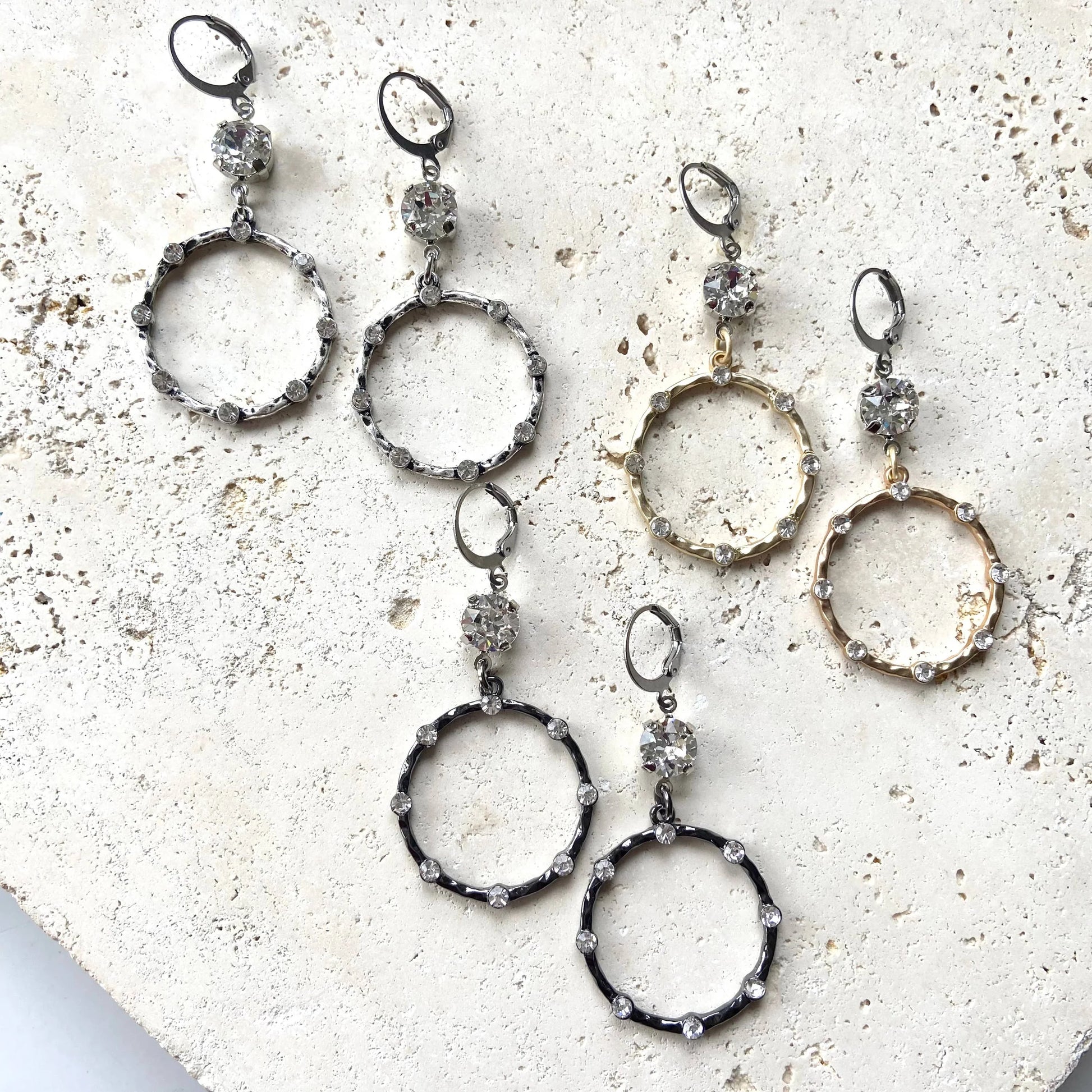 Crystal Hoop Earrings