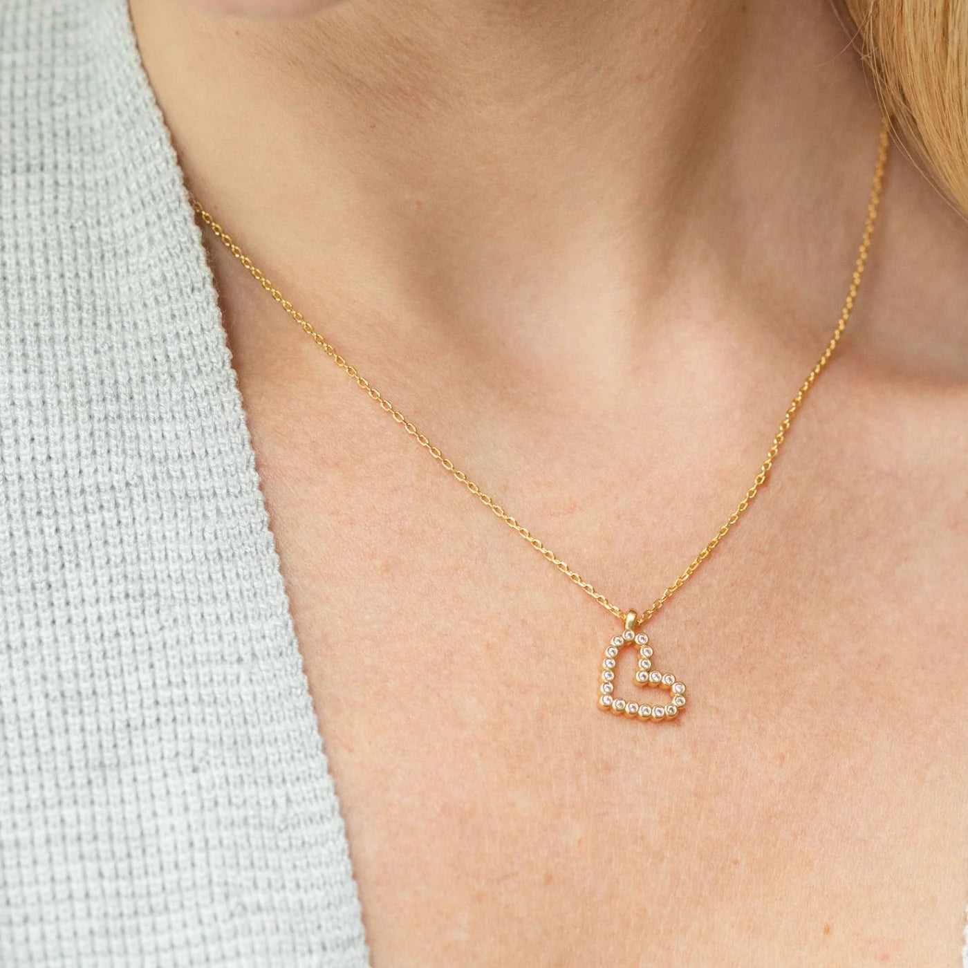 CZ Heart Pendant