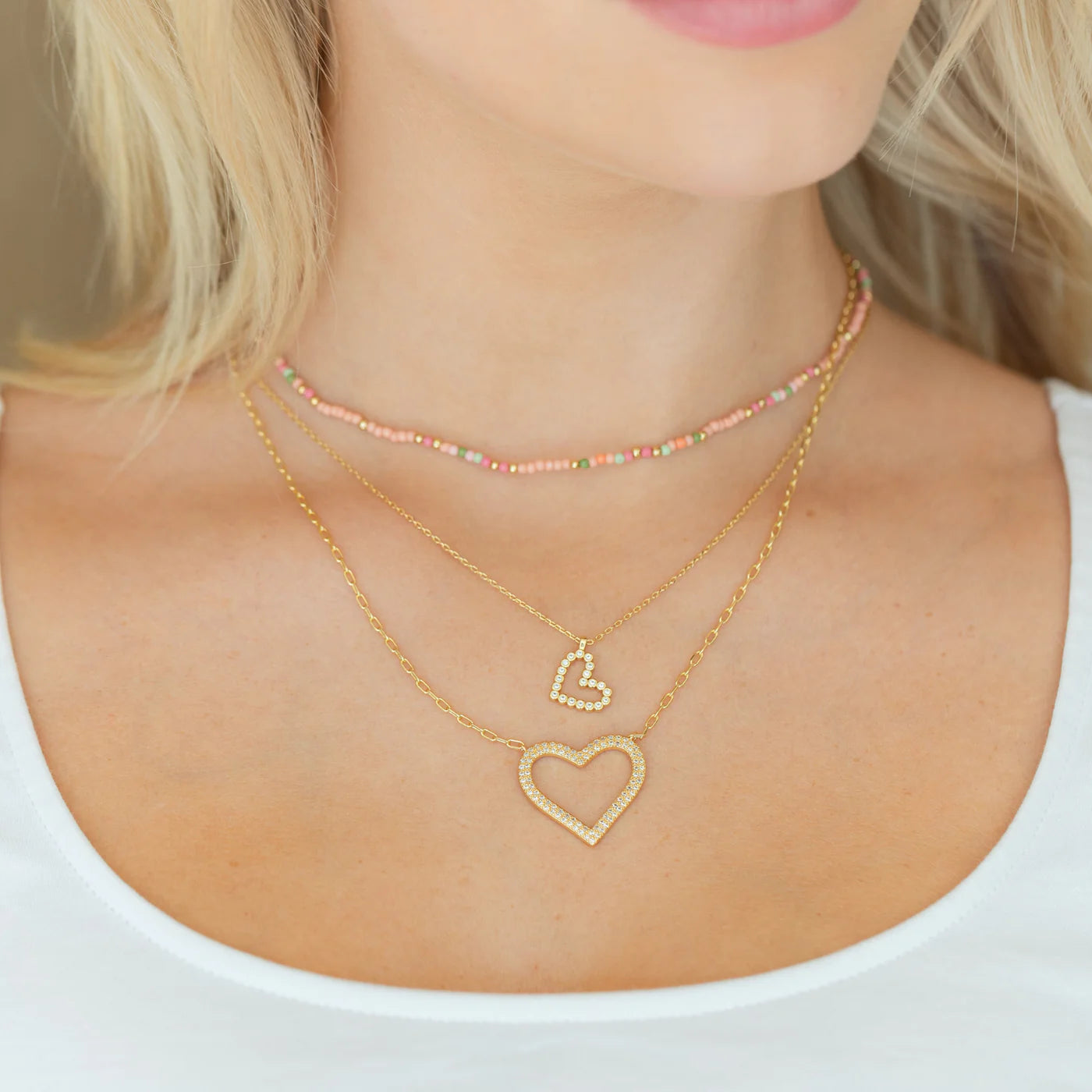 CZ Heart Pendant