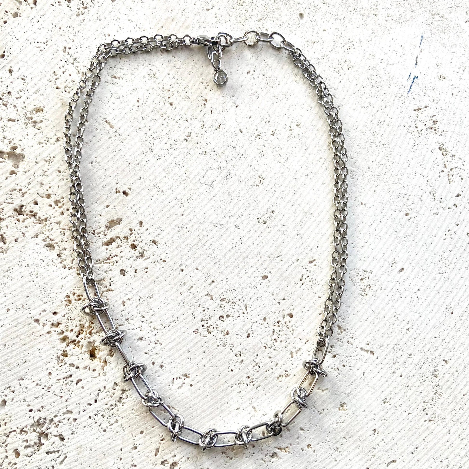 Edgy Link Chain Layering Necklace