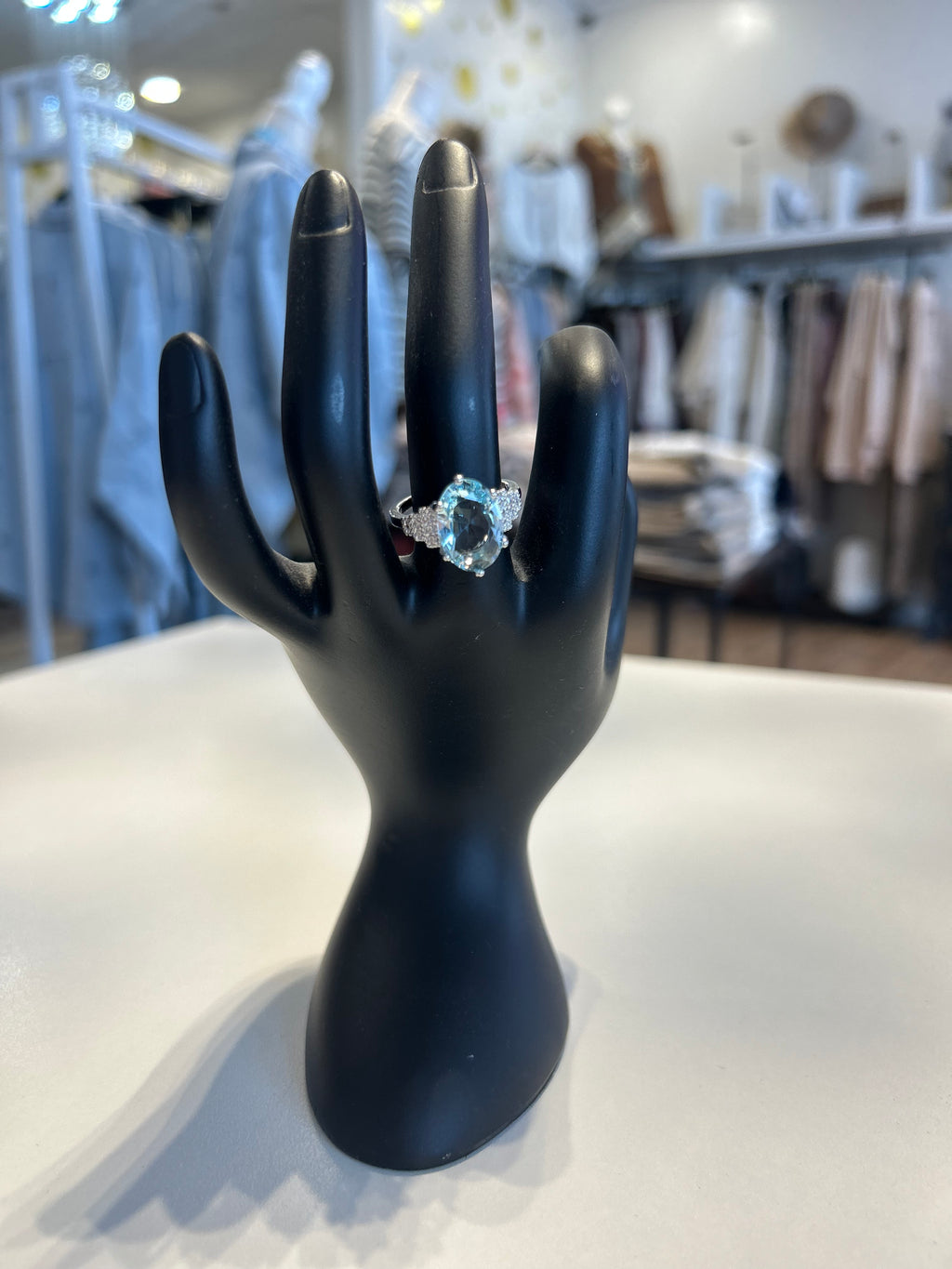 The Shape Shifter Ring-Blue Oval