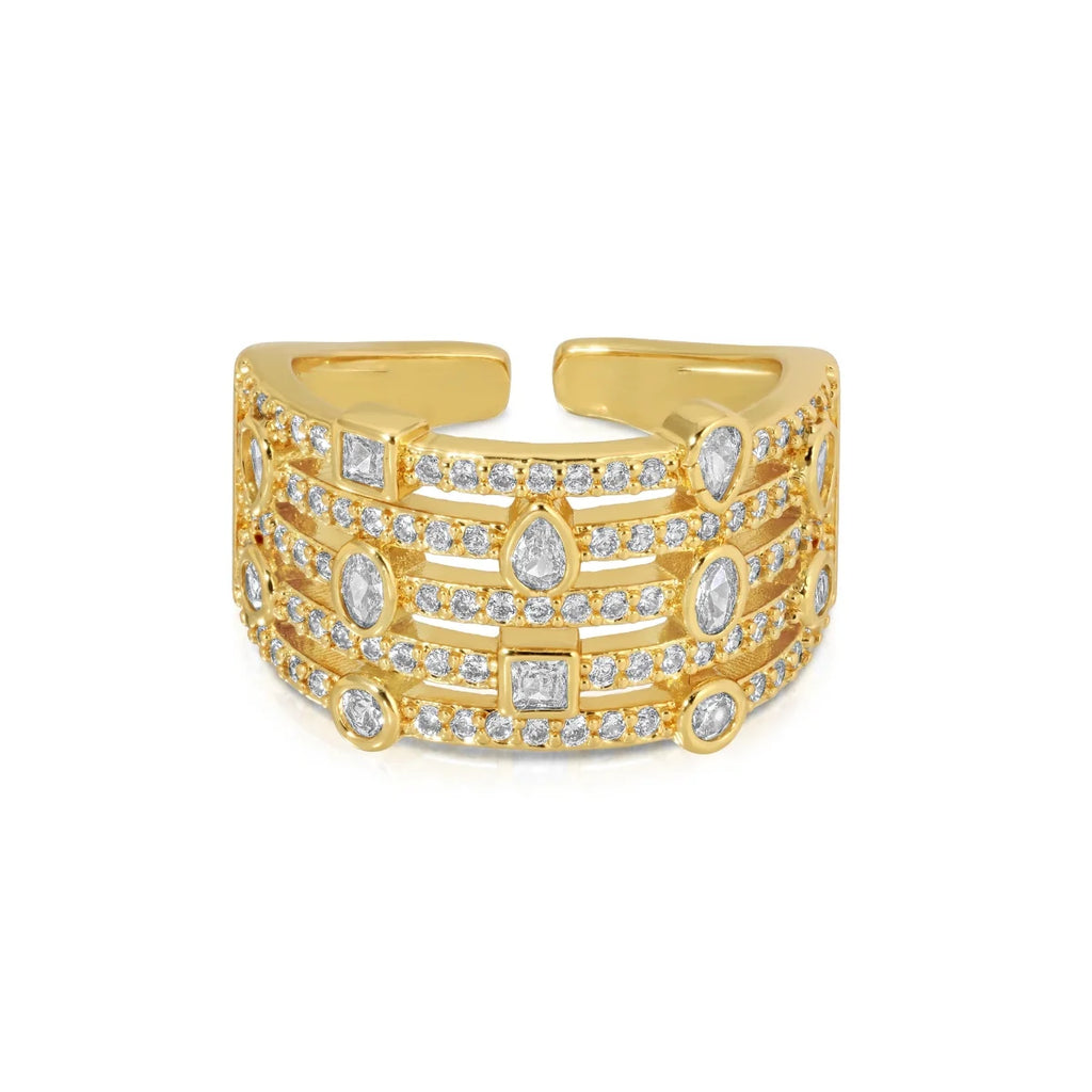 All That Shimmers Pave Statement Ring