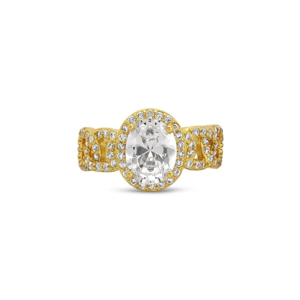 Bold Glitzy Adjustable Ring