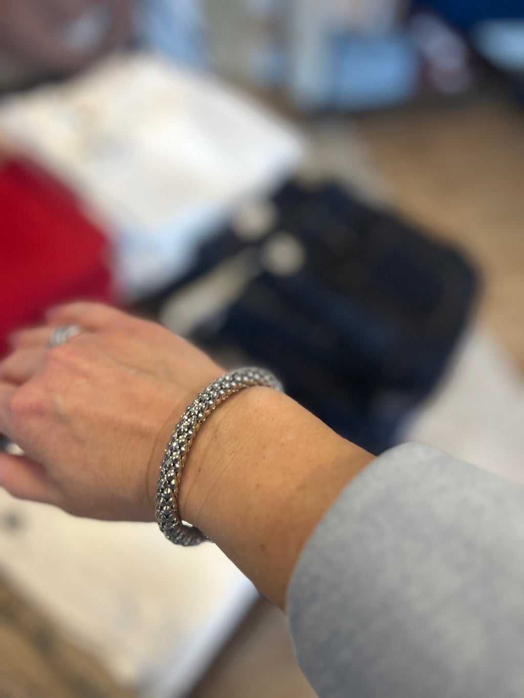 Silver Textured Cuff