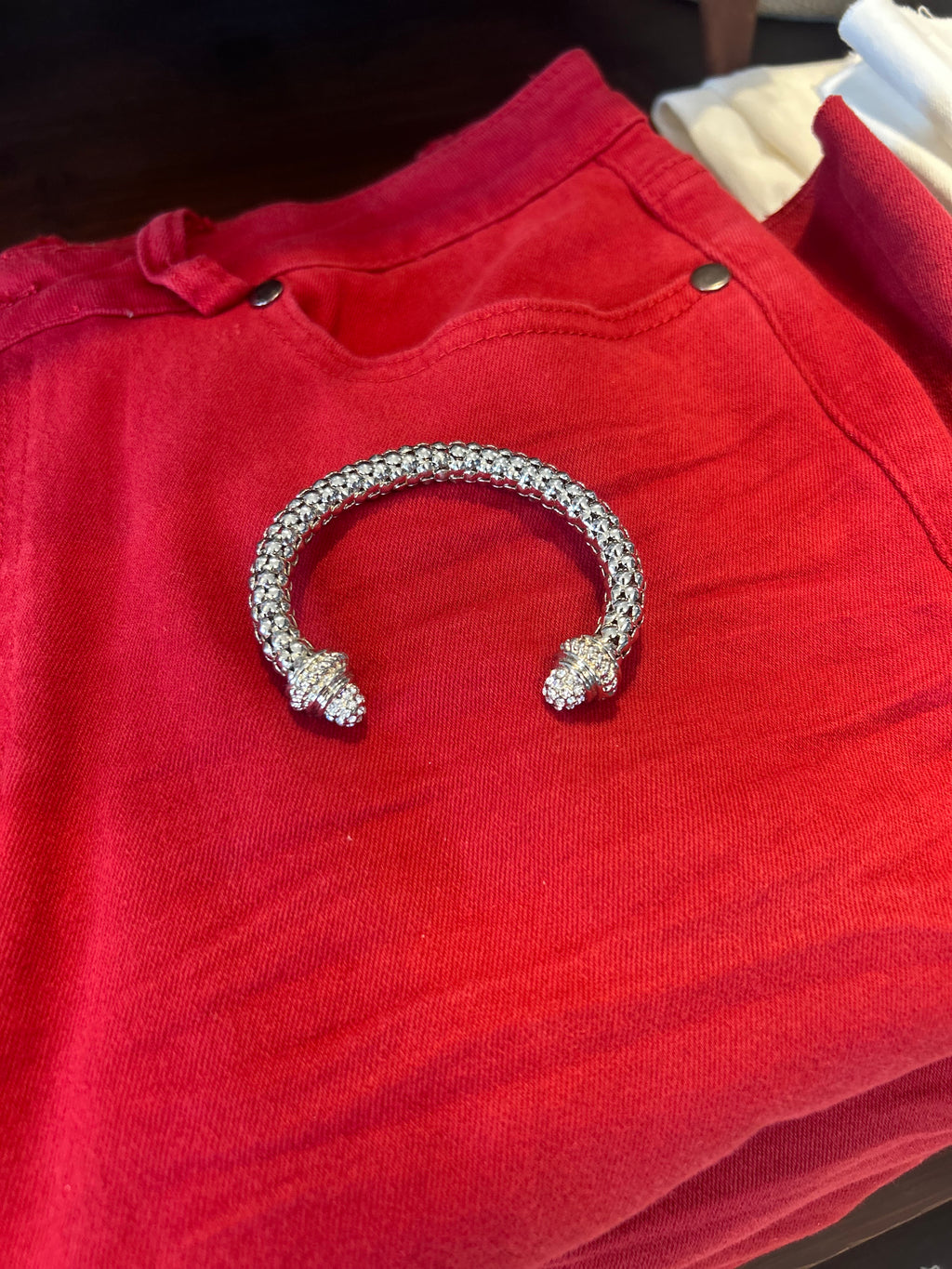 Silver Textured Cuff