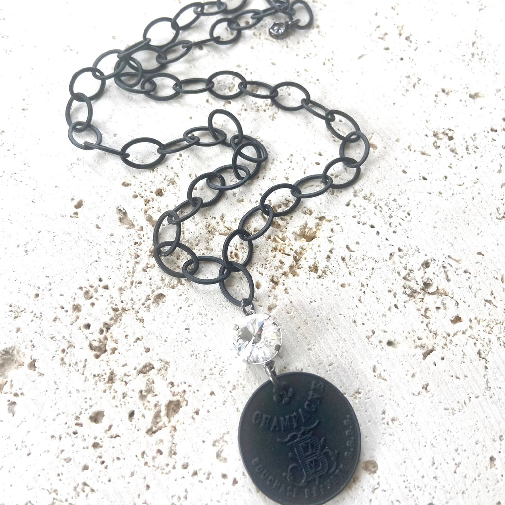 Champagne French Coin Necklace