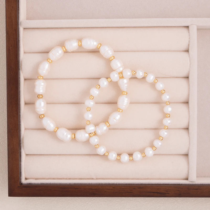Pearls Please! Pearl and Bead Stretch Bracelet