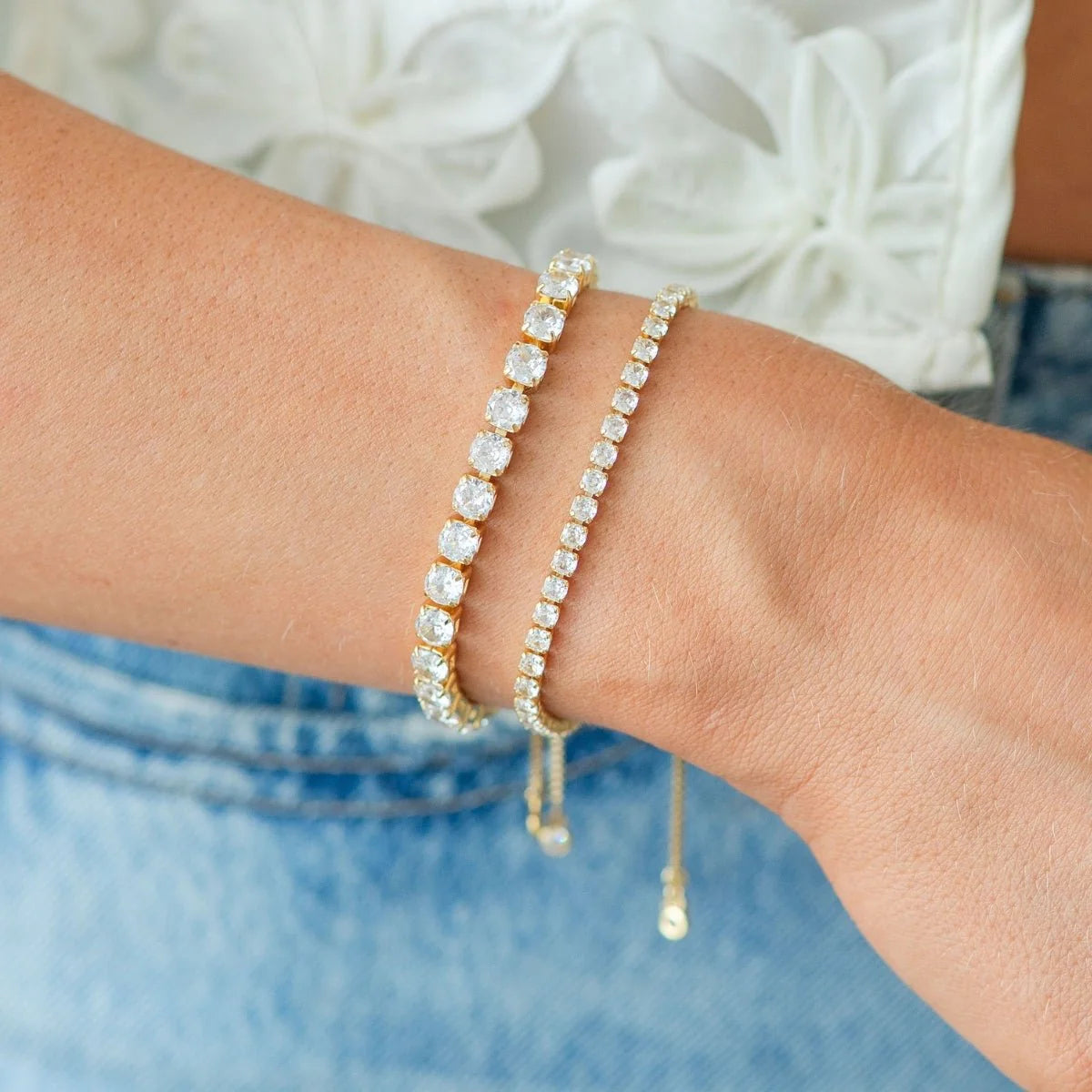 Faux Diamond Tennis Bracelet