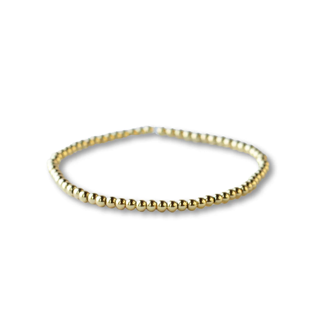 Gilded Gold Beaded Stretch Bracelet