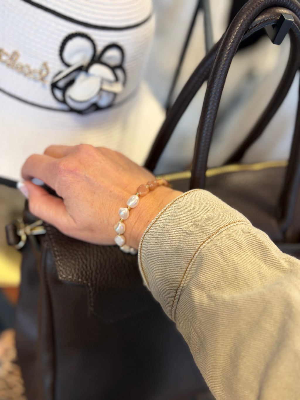 Pearl and Gemstone Stretch Bracelet