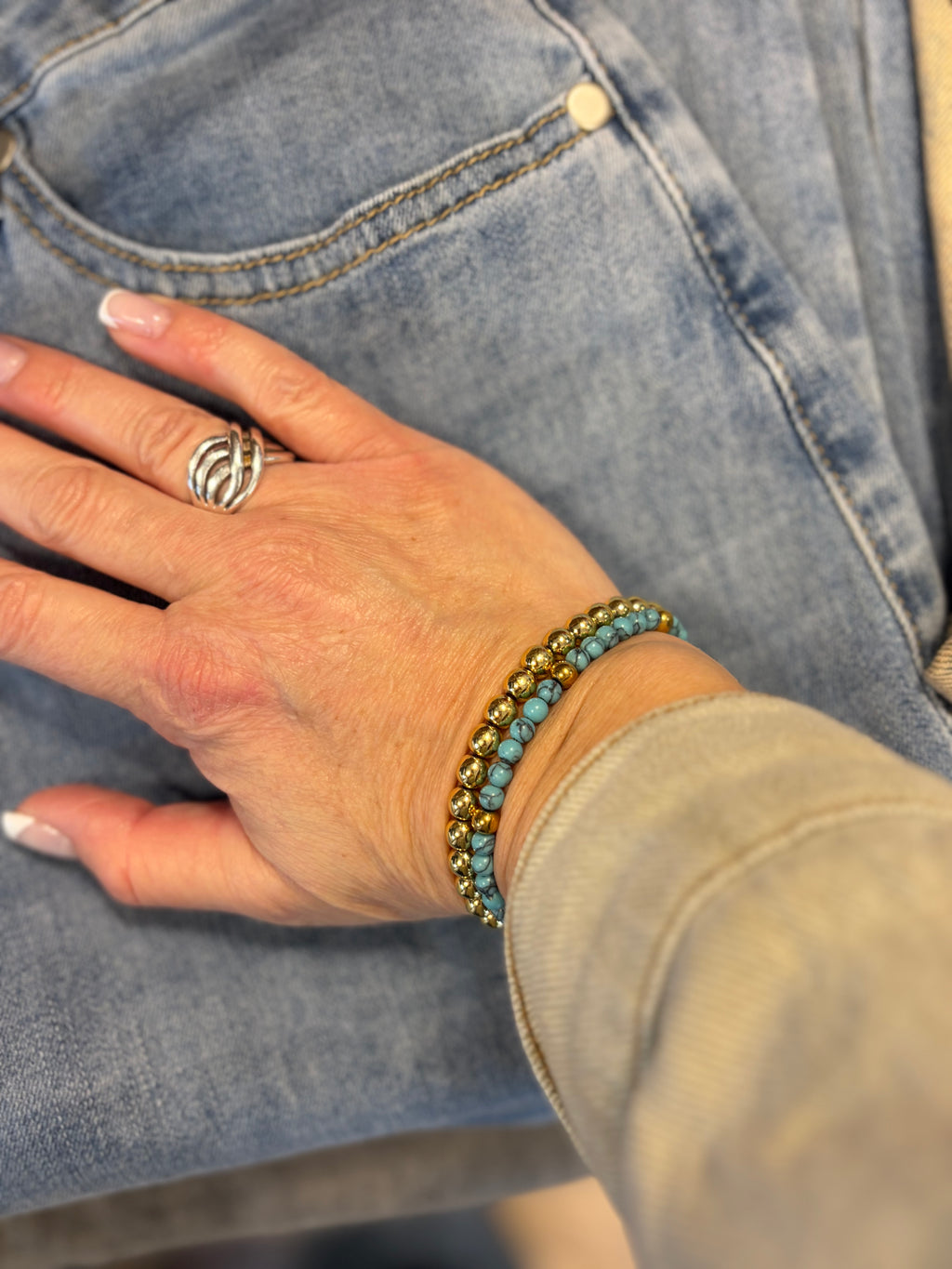 Gold Tone Logo Plaque Bar Bracelet