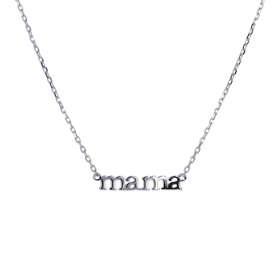 “Mama” Sterling Silver Necklace
