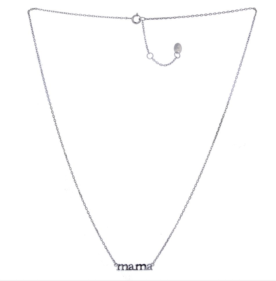 “Mama” Sterling Silver Necklace