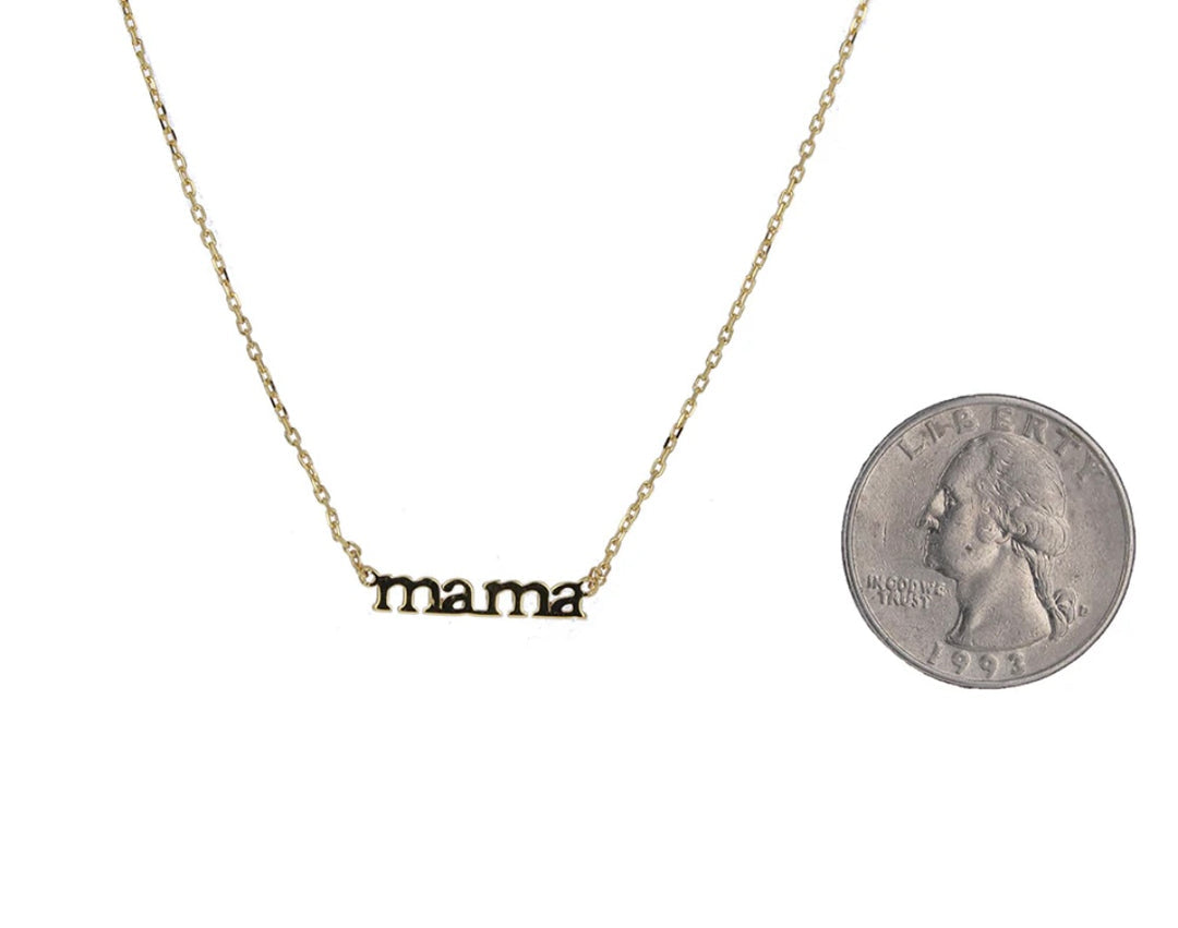 “Mama” Sterling Silver Necklace