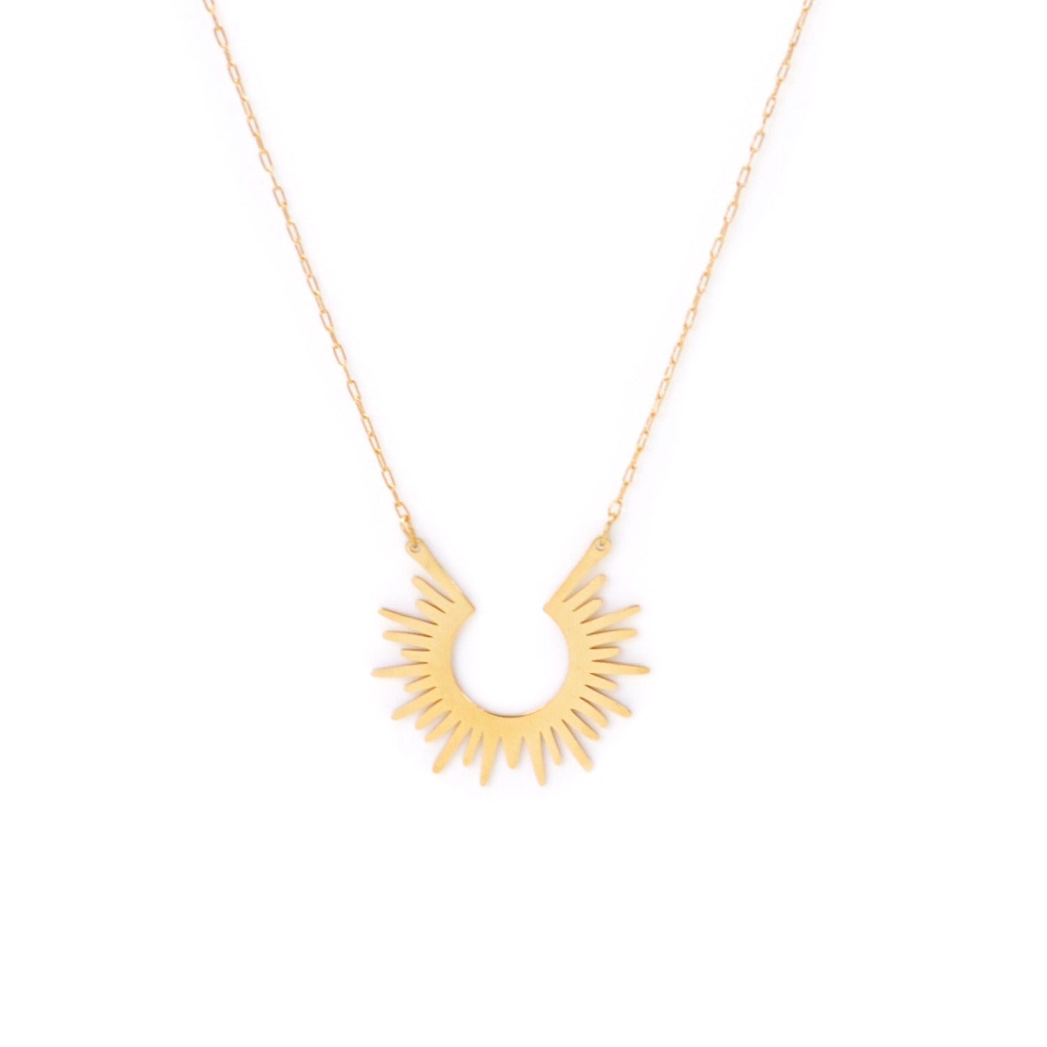 Incandescent Glow Gold Starburst Necklace